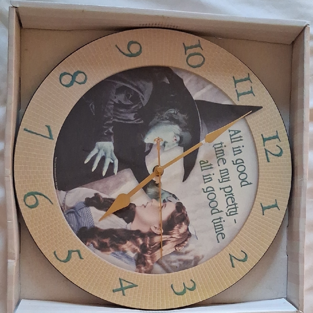 Charming Cream and Green Wall Clock